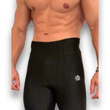 Onyx Black Scrunch Butt Textured Leggings