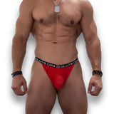 Radiant Red V-Back Thong