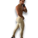 Calabasas Cream Scrunch Butt Leggings
