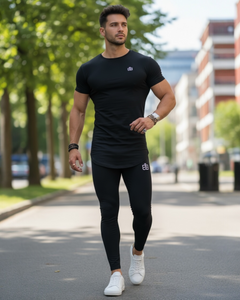 Onyx Black Drop Cut Tee