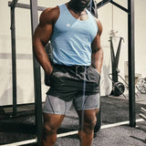 Deep Sky Blue Drop Cut Tank