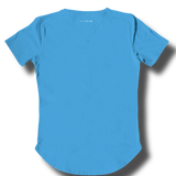 Deep Sky Blue Drop Cut Tee