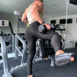 Onyx Black Scrunch Butt Textured Leggings