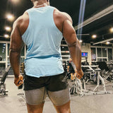 Deep Sky Blue Drop Cut Tank