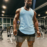 Deep Sky Blue Drop Cut Tank