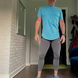 Deep Sky Blue Drop Cut Tee