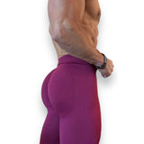 Plum Red Scrunch Butt Leggings