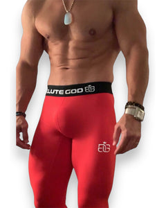 Leggings distintivos en rojo radiante