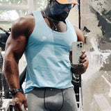 Deep Sky Blue Drop Cut Tank
