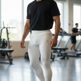 Pure White Scrunch Butt Textured Leggings