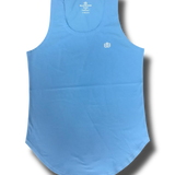Deep Sky Blue Drop Cut Tank