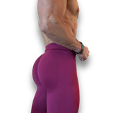 Plum Red Bum Scrunch Leggings 