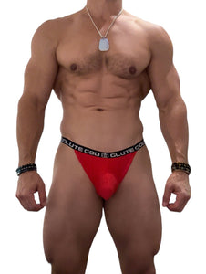 Radiant Red V-Back Thongs