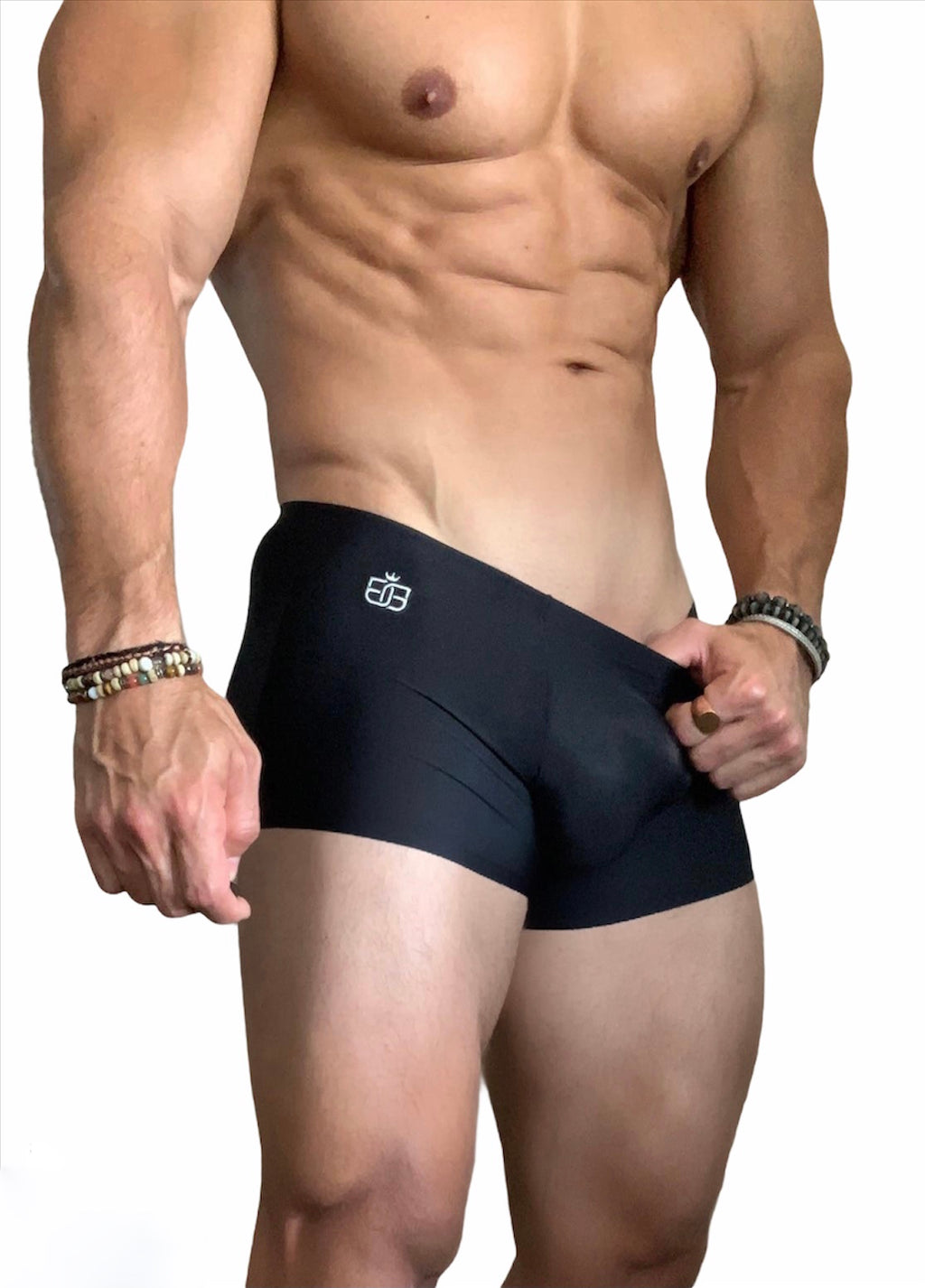Onyx Black Ice Silk Boxer Briefs